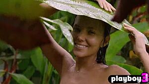 um, beautiful blonde milf katya clover, like, shows perfect body posing in rain