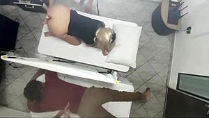 so, this real video shows a masseur banging a wife next to her husband