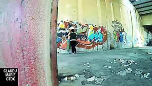 Fuck Hard On Street Wall!