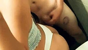 sara enjoys a quick encounter with a coworker at work