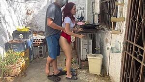 Got Home and Saw My Stepdaughter Washing Clothes in a Skirt, Couldn’t Resist Her Big Ass