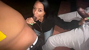 yolanda yamz sucks two big cocks at the park, deepthroat action. bent over for hardcore sucking.