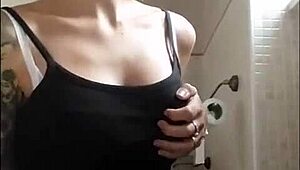 Yo, check this pantyhose sexy hot milf on hidden cam in toilet! 😍