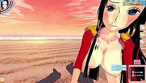 Boa Hancock in One Piece 3D hentai game POV