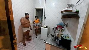 fucking stepdaughter anal in kitchen!