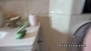 Amateur with massive tits gets banged in public after bathing, showing nude ass in group POV reality scene