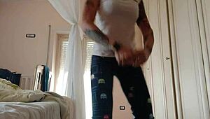 After a sweaty gym session, I’m all satisfied. Hidden cam catches my yoga moves.