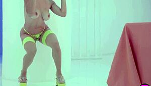 Amazing latina teen mia valentine poses with her big ass