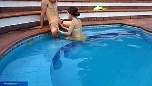 Latina Colombian Prostitute Licks Pussy In Homemade Cunilingus, Bent Over For Doggystyle Cum.