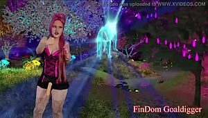 Joy enjoys eating cum in this POV domination game