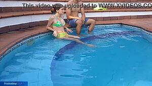 Latina Colombian Prostitute Licks Pussy In Homemade Cunilingus, Bent Over For Doggystyle Cum.