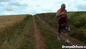 Teen Seduces Older Man With Outdoor Blowjob. She Rides Him Hard In Wild Cowgirl Action After.