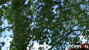 busty natural milf samantha bentley does yoga nude in public! 😍