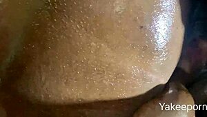 she moans loudly while getting her ass fucked by a monster big black cock