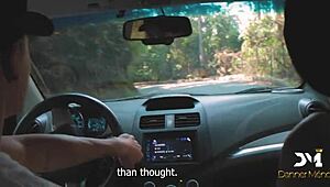 Nymphomaniac yenifer chacon fucks lover and mechanic publicly outdoors.