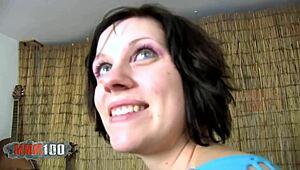 Cute French Girl's First Porn Facial!