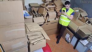 Sexy Latina Goddess Boss Spots Employee on Phone During a Heated Moment