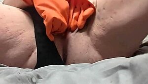yo, check this fat hairy milf fingering and fucking wet pussy for ya