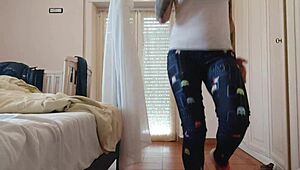 After a sweaty gym session, I’m all satisfied. Hidden cam catches my yoga moves.