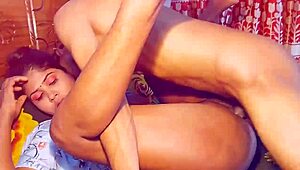 why is hanif bending over his wife sumona for hardcore assfucking with that big cock?