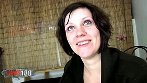 Cute French Girl's First Porn Facial!