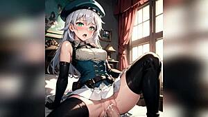 young girl in animated story with big tits