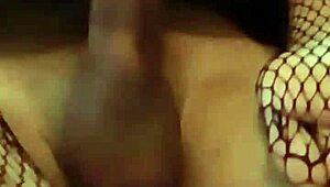 foot fetish fun with piercing and fishnets in homemade anime style