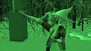 omg, white queen bangin a snow elf in 3d cartoon, i mean, wow... those big titties in snow!