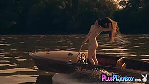Amazing bubble butt brunette teen Joy Draiki shows all