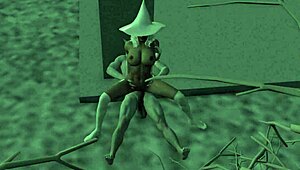 omg, white queen bangin a snow elf in 3d cartoon, i mean, wow... those big titties in snow!