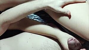 mutual masturbation session with pretty asian couple