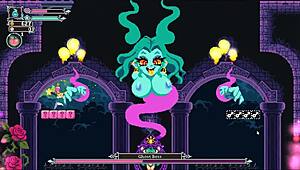 Flip witch pixel hentai game ep 13 with monster cock titjob and facial