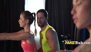 Bossy Girlfriend Gets Caught Cheating During Yoga Workout, Faces Instant Karma with Muff Diving