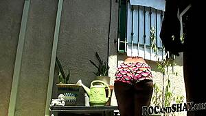 Tribal warrior fucks big ass black girl hard