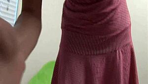 ada's softcore solo tease with her ass on display