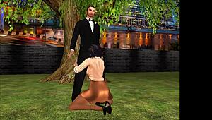 Cartoon characters enjoy sweet sex appetizer