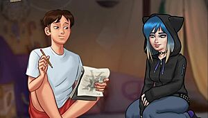 summertime saga episode 89 with big ass and tits in homemade hentai game