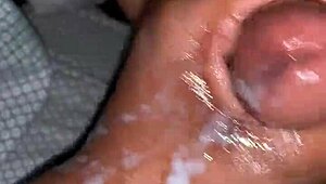 Handjob For My Wife Turns Into Intense Cumshot Action!