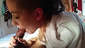 White Slut Loves Sucking That Dick!