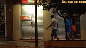 Brazilian babe joins young couple in wild threesome!