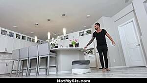 Big Stepbrother Obsessed with Little Stepsister's Perky Tits