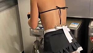 i asked the latina cleaning lady to kneel in the laundry room for some subtle sucking and fucking fun