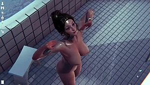 Big Tits Shower Scene