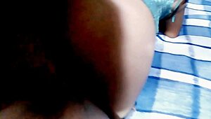 Sex with stepfather filling pussy when home alone