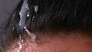 Unusual model, you getting cum shot on your face gulping all the cream?