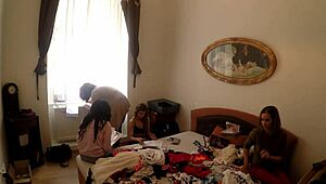 Tight ass girls rip clothes at party, flashing panties and tits while dancing and twerking