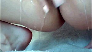 Amazing close up of a perfect teen's solo performance on webcam