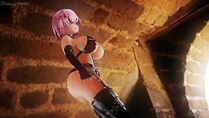 Mashu Kyreilight MMD Lupin R18 with Big Tits in Action