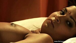 Sexy babe teases with erotic belly dancing alone. Her nude moves arouse in private.