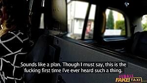 Fat cock stretches tight pussy in UK taxi with wild emotion